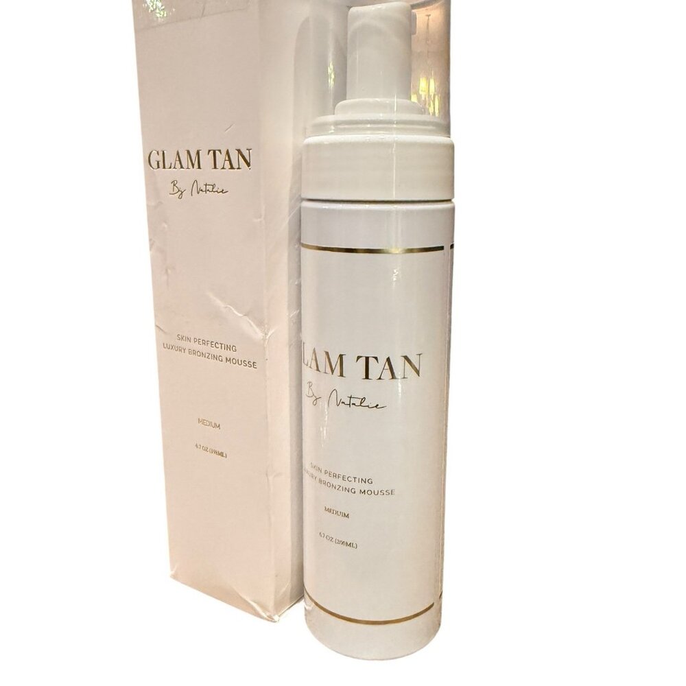 NIB Glam Tan by Natalie Skin Perfecting Bronzing Mousse-Medium - Picture 3 of 7